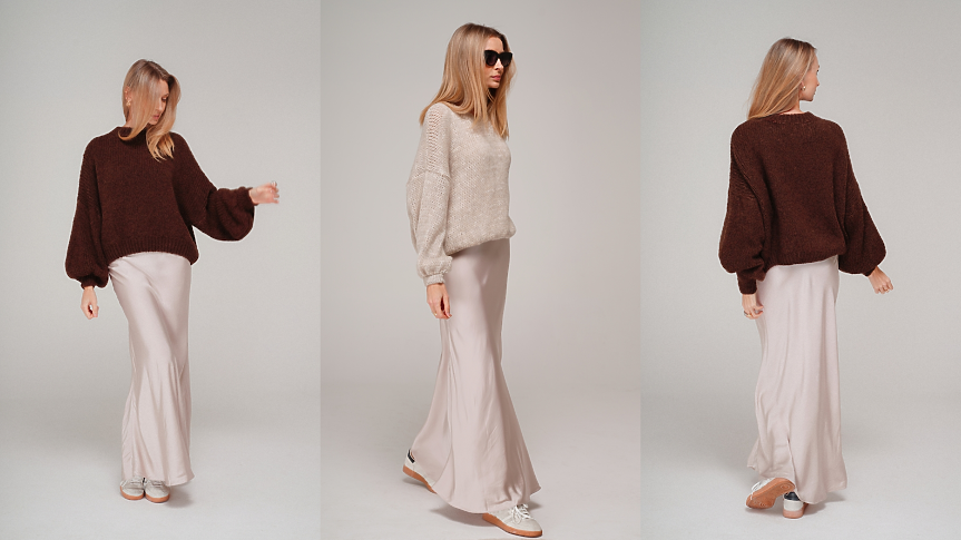 Секси среща с есента: Как да носиш сатенена пола този сезон