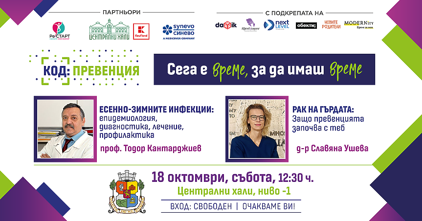 КОД: Превенция с 2 важни теми - как да останем здрави през грипния сезон и как да се възползваме от профилактика за рак на гърда
