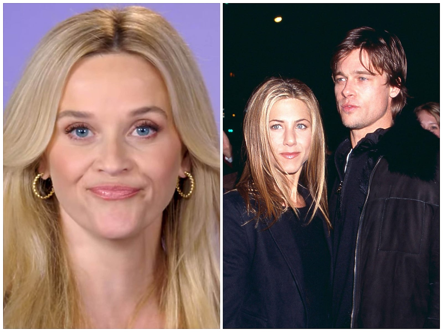 Рийз Уидърспуун с рядък коментар за връзката на Дженифър Анистън и Брад Пит 